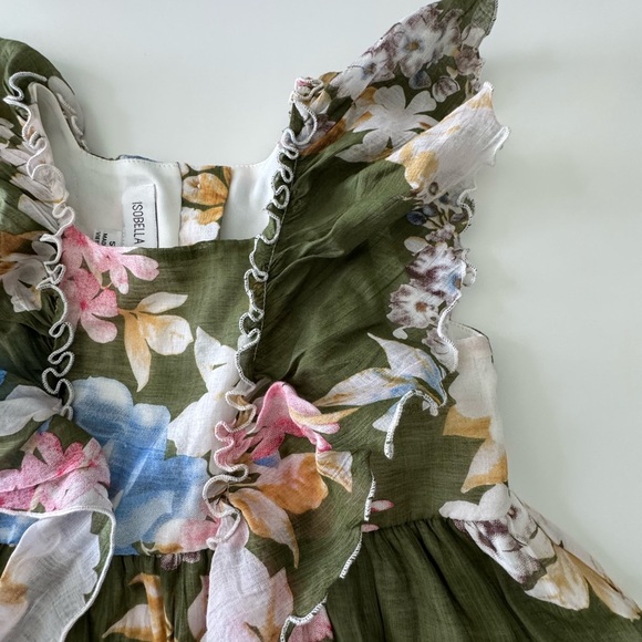 Isobella & Chloe Green Sundress with Flutter Sleeves Size 5 - Picture 6 of 9